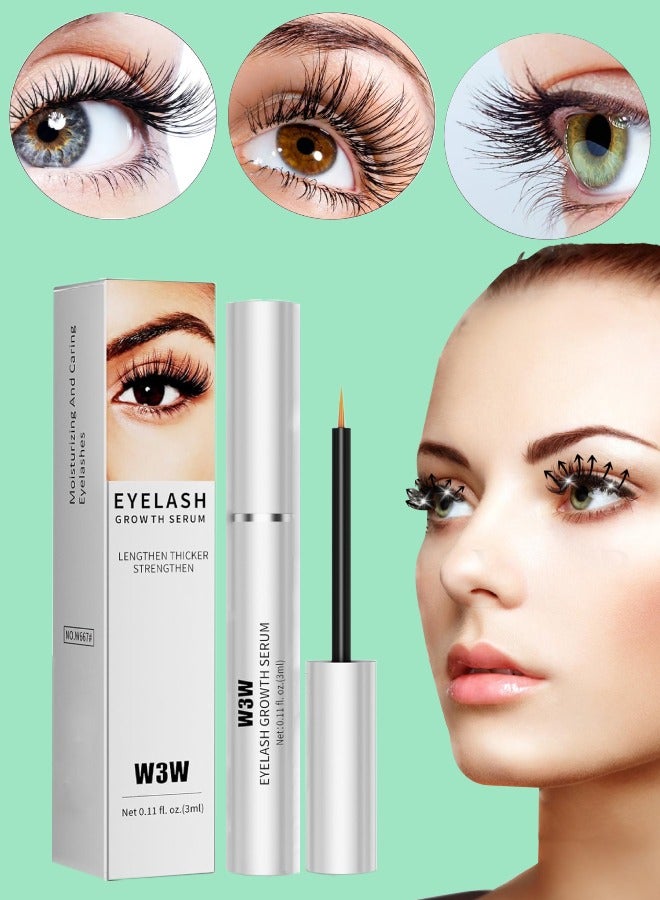 Eyelash Growth Serum for Longer Thicker Lashes and Brows Natural Plant Extracts Hypoallergenic Formula and Effective Stimulate Lash Growth Eyelash Enhancement Serum 3ml