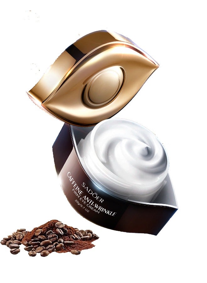 Caffeine Anti-Wrinkle Firm Eye Cream，for Dark Circles and Puffiness - Dark Circles Under Eye Treatment Serum to Reduce Wrinkles, Fine Lines, and Eye Bags, Hydrate Eye Area 20g