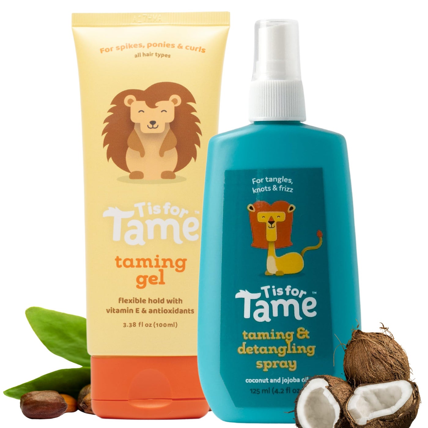 T is for Tame - Kids Hair Styling Gel & Hair Mist Bundle, All-Natural Alcohol-Free Gel & Mist for Kids & Toddlers