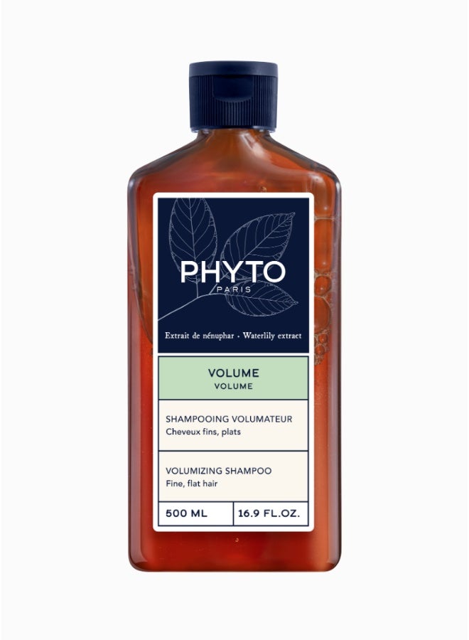Phyto Volume Volumizing Shampoo, Jumbo Size, Shampoo for Fine & Flat Hair, Sulfate & Silicone-Free 500ml