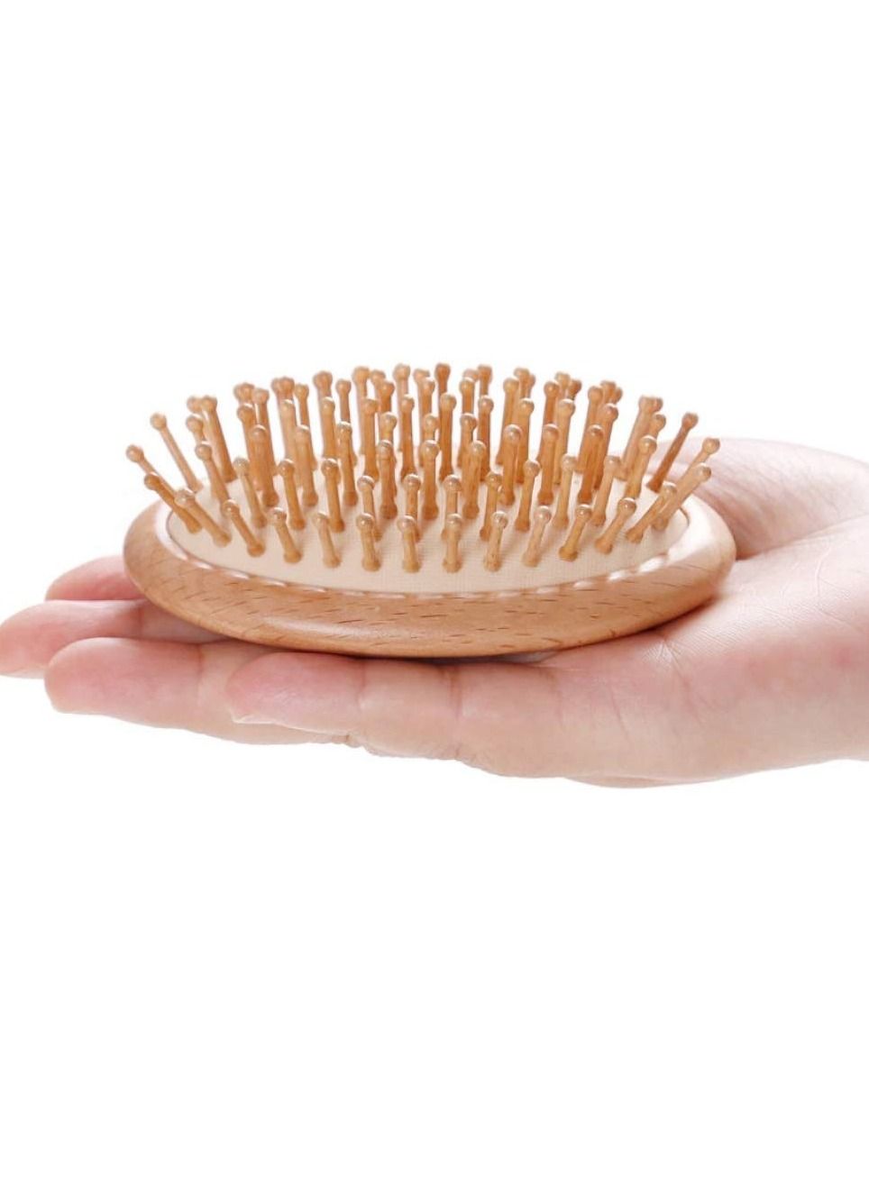 Hair Brush Wood Bristle No Handle Design Anti Static Protect Scalp and Hair