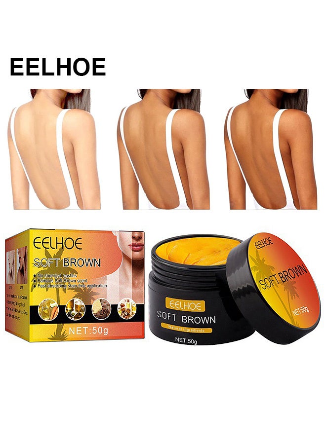 Brown Tanning Gel 50G, Intensive Tanning Luxe Gel Cream, Natural Tanning Accelerator Lotion, Soft Brown Tanning Gel For Intensive Outdoor Sun, Dark Tanning Gel Achieve A Natural Tan Skin