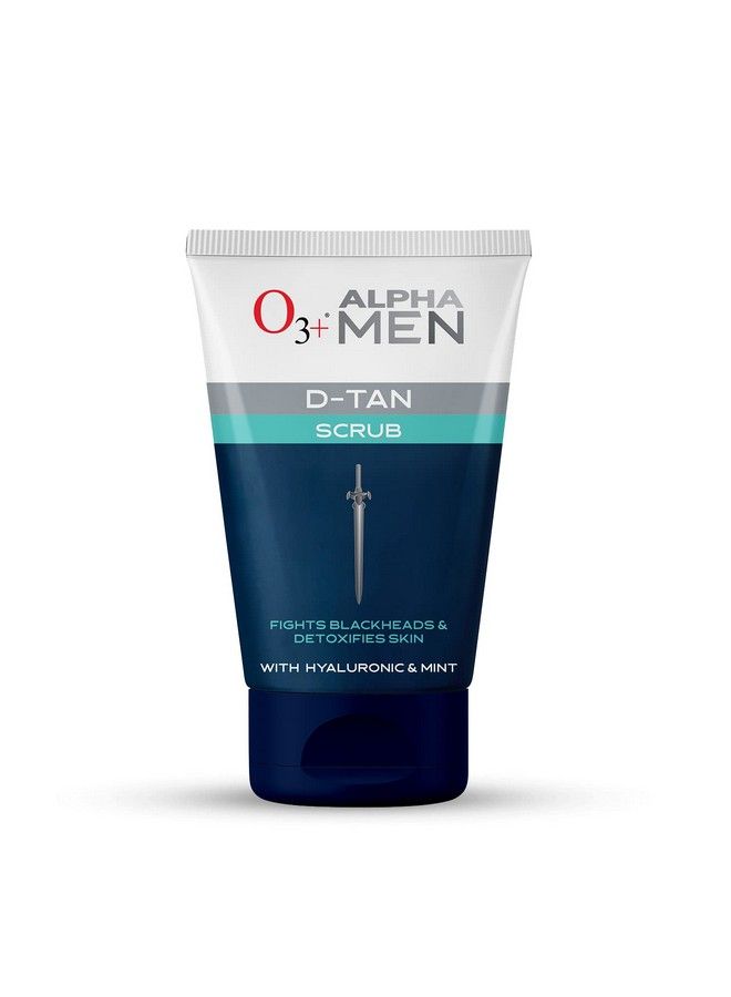 Alpha Men Acno Dtan Scrub With Hyaluronic & Mint 50G Detan Scrub For Tan Removal; Fights Blackheads & Detoxifies Skin