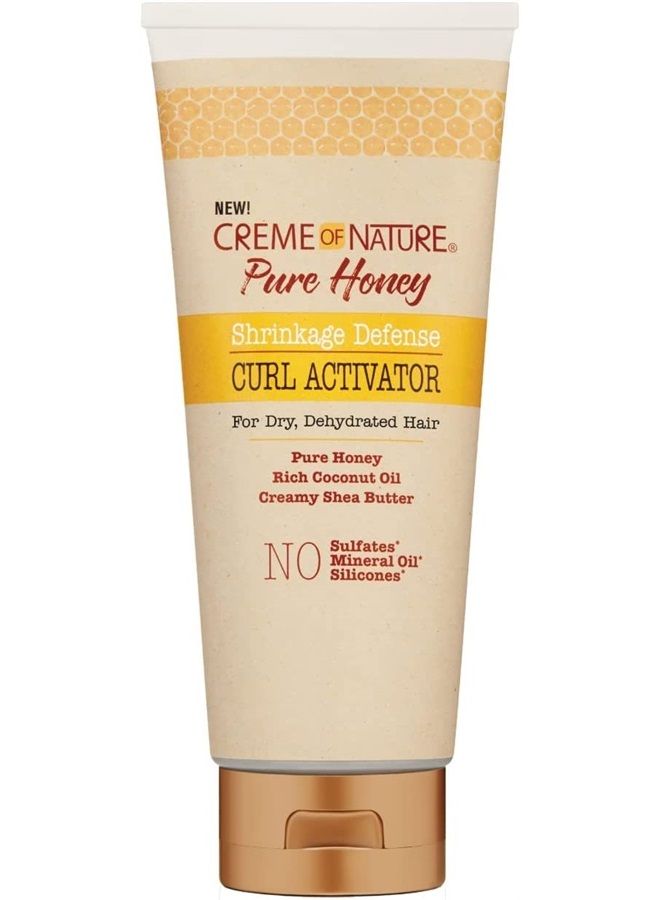 Curl Activator By Creme Of Nature, Pure Honey, Coconut Oil And Shea Butter Formula, For Dry Dehydrated Hair, 10.5 Oz