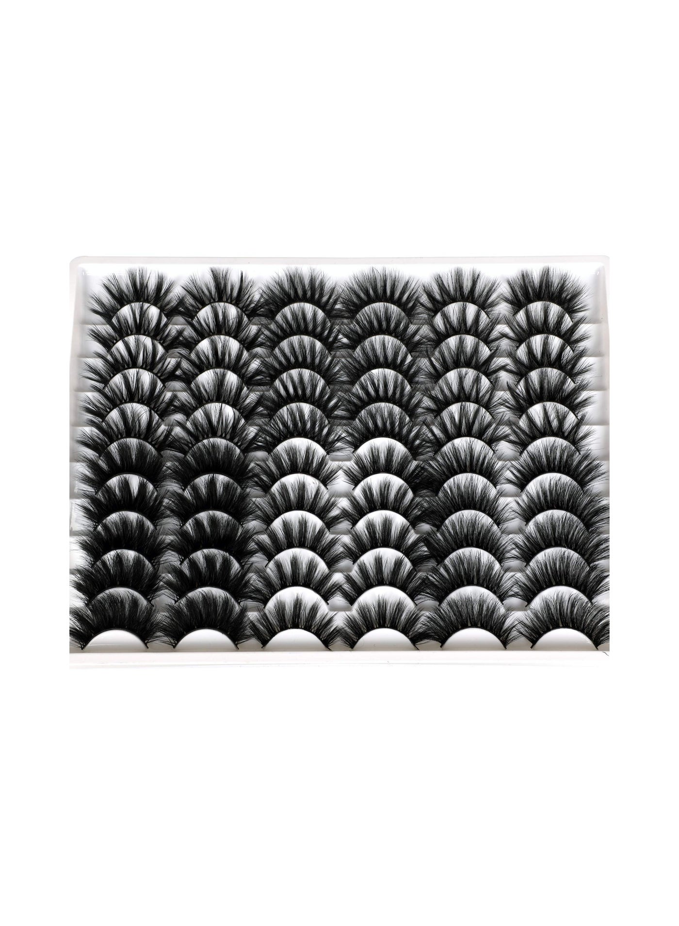 KASTWAVE 30 Pairs False Eyelashes 30MM Mink Lashes 6 Styles Dramatic Look 8D Fluffy Long Fake Eyelashes Wispy 30MM False Lashes Strip Mixed Reusable Eye Lashes Pack