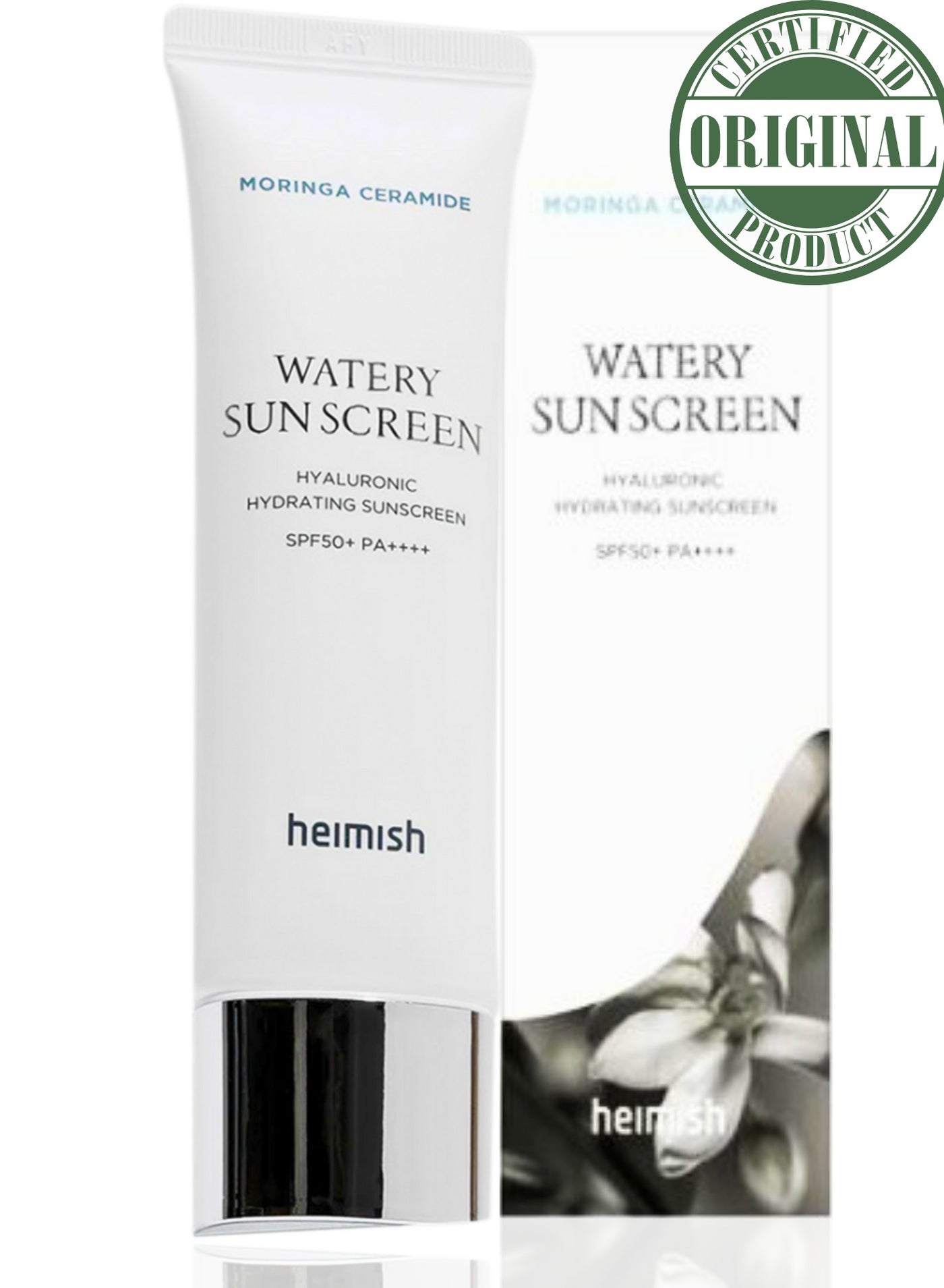 Moringa Ceramide Hyaluronic Hydrating Watery Sunscreen SPF50+ PA++++ - prevents tightness, irritation, and dull texture