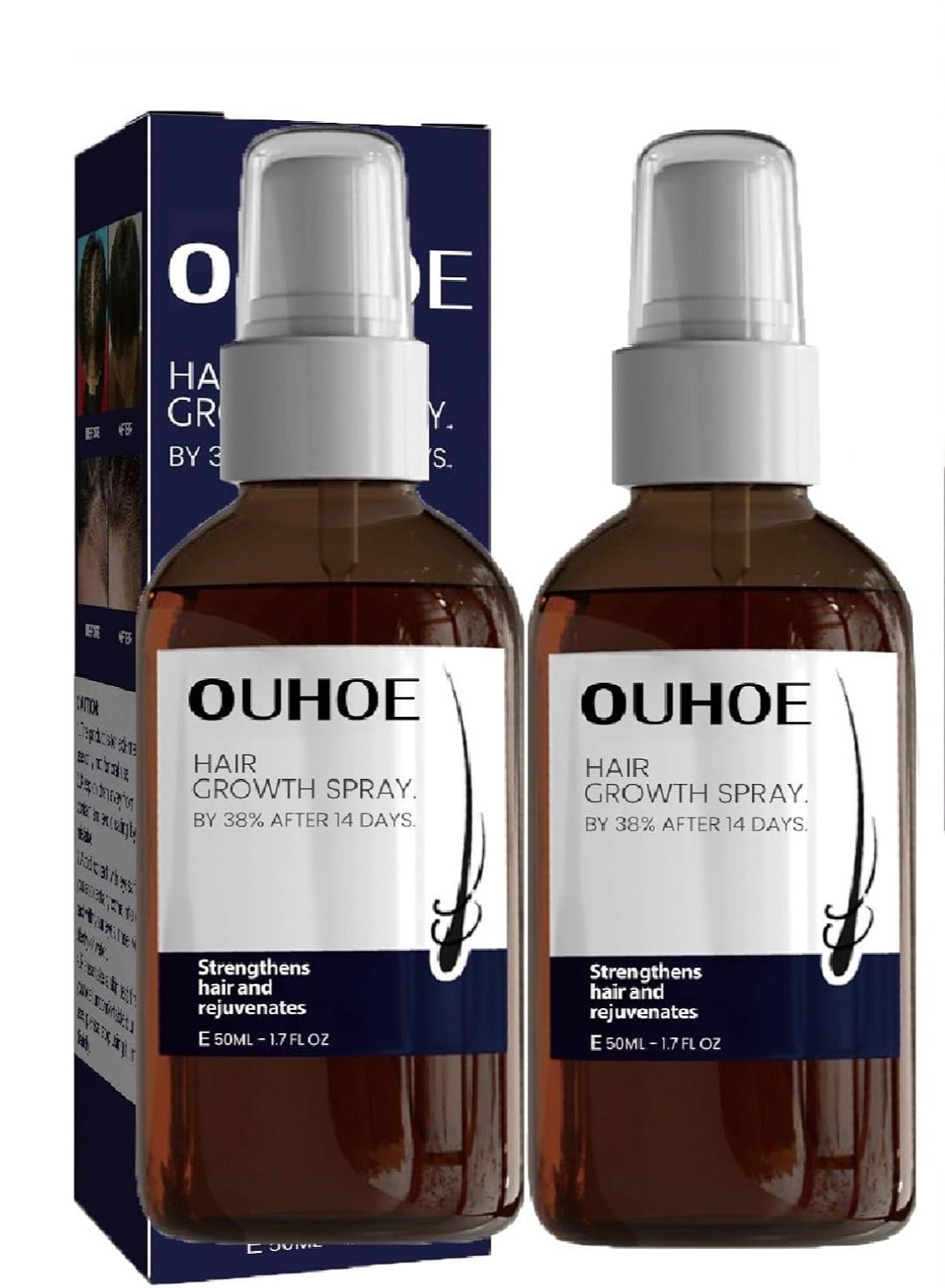 2 Pcs Hair Growth Spray Strengthens Hair And Rejuvenates
