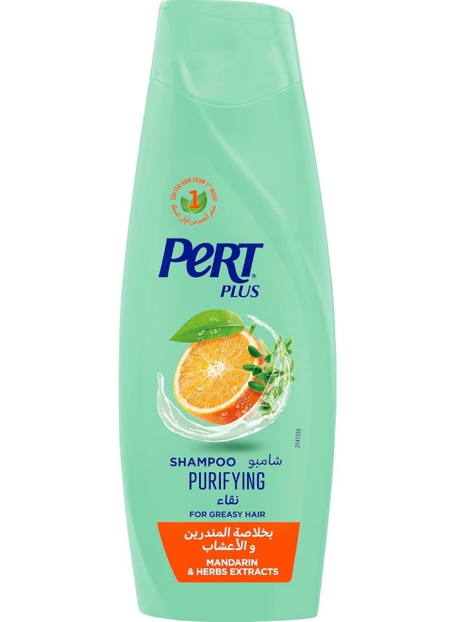 Pert Plus Purifying Shampoo With Mandarin Extract For Greasy Hair 400Ml