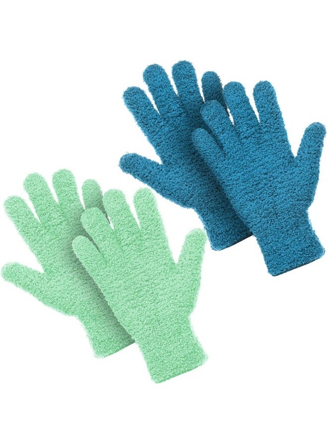 2 Pairs Microfiber Gloves for Plants Dusting Cleaning Glove Mittens House Cars Blinds Dusting ()