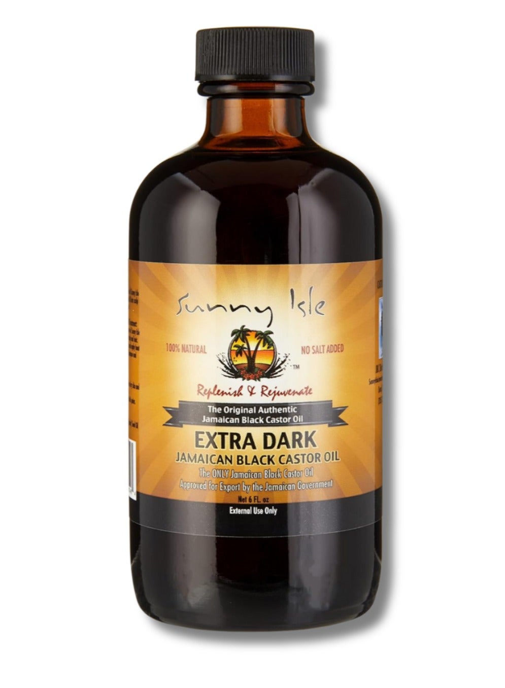 Sunny Isle Extra Dark Jamaican Black Castor Oil 6oz - | 100% Natural High Potency Treatment for Hair, Scalp