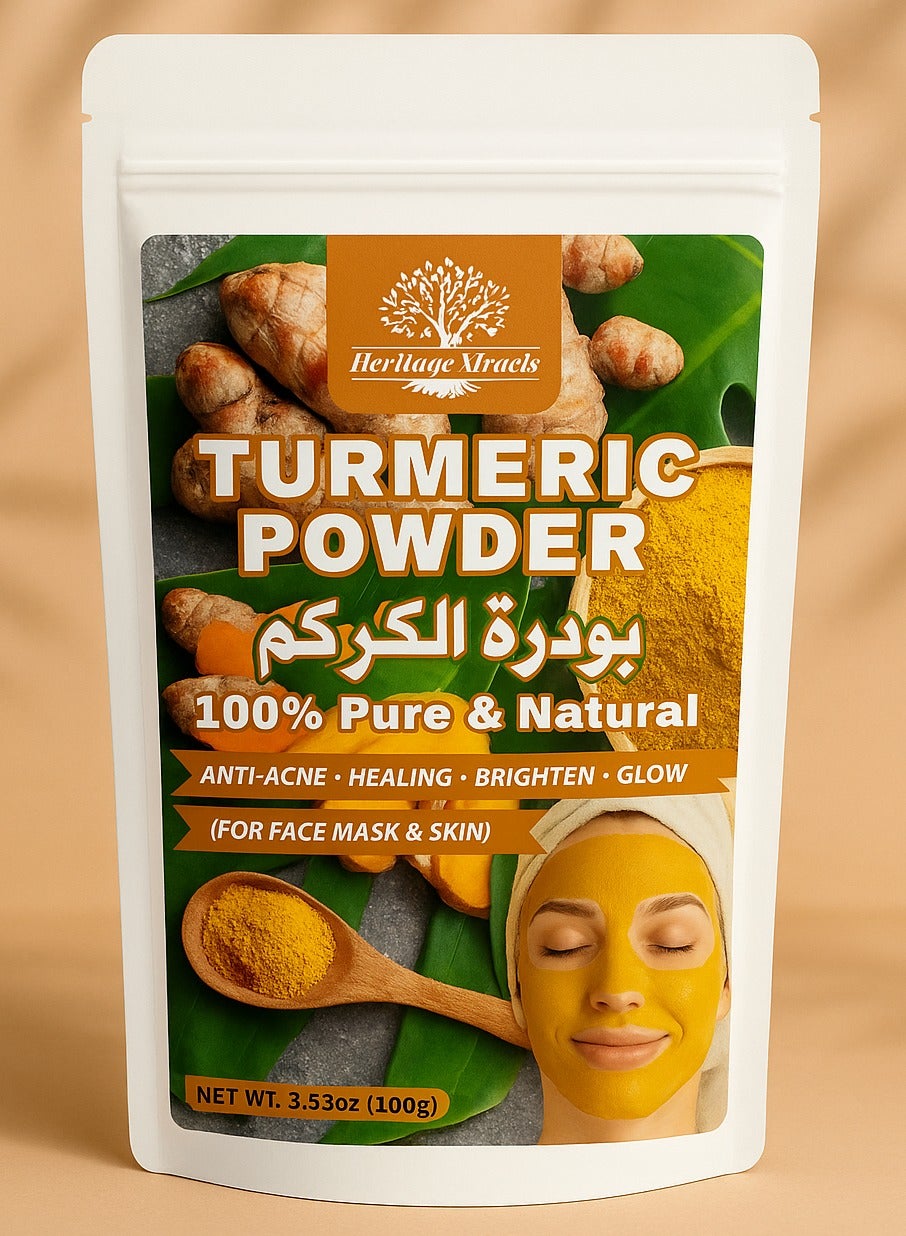 Kasturi Turmeric Powder 100g – 100% Pure & Natural – For Face Mask, Skin Brightening, Anti-Acne & Glow