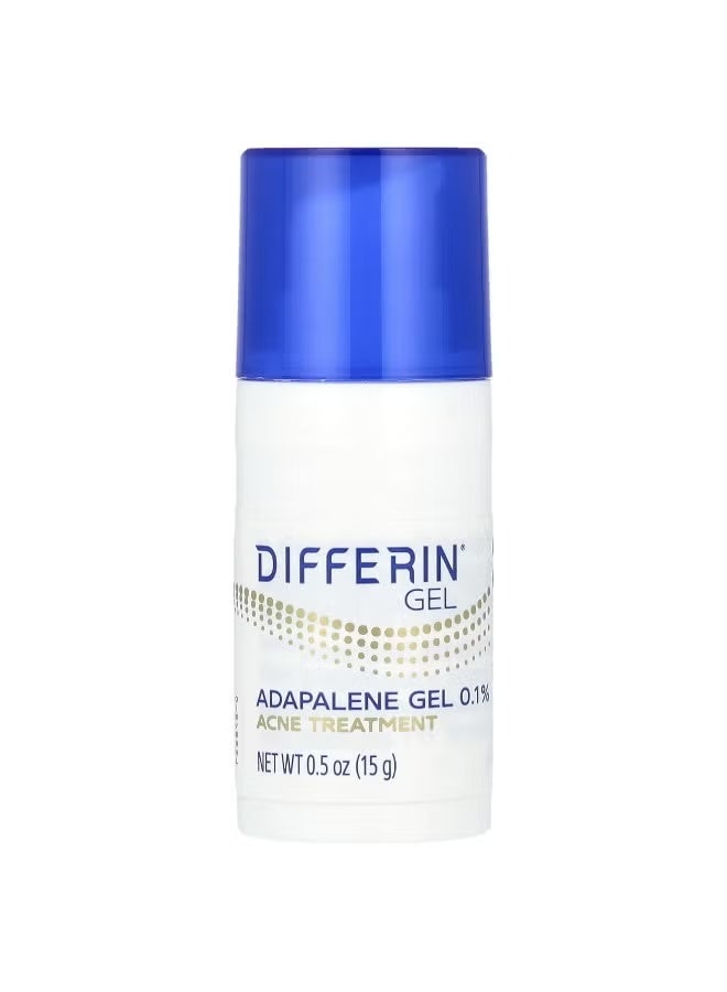 Differin, Adapalene Gel 0.1%, Acne Treatment, 0.5 oz (15 g)