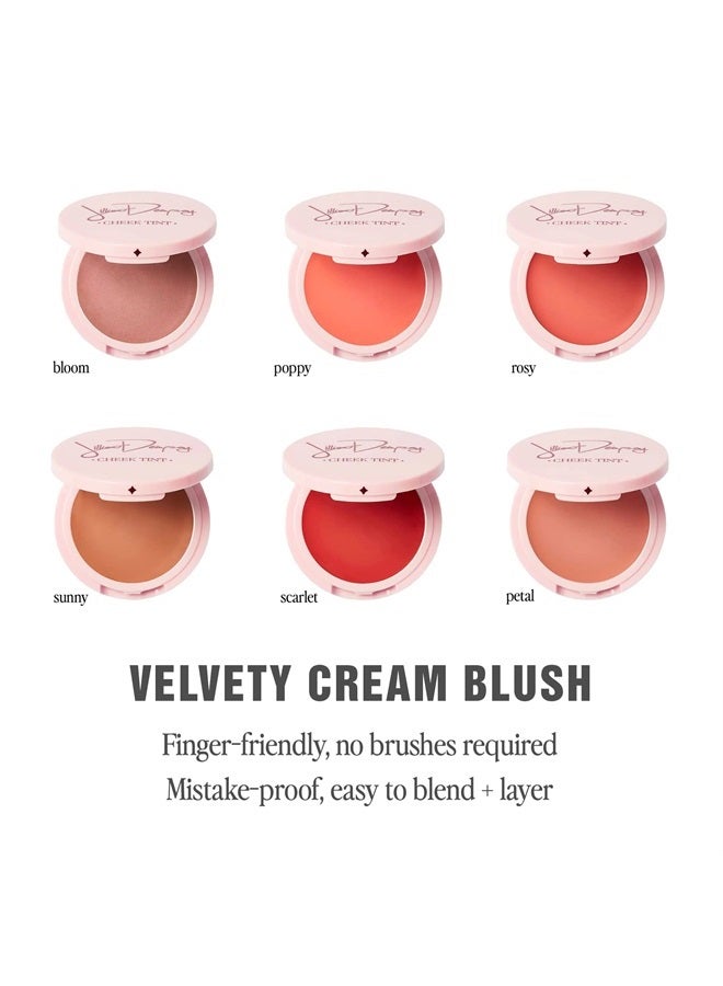 Cheek Tint | Multi-Tasking Cream Blush + Lip Color | Finger Friendly, Blends Easy & Deliver Color That Stays Put | Bloom