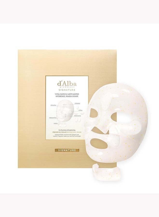 Signature Vita Capsule Anti-Aging Collagen Hydrogel Mask 8 Shape | collagen-infused | , 44g*4ea