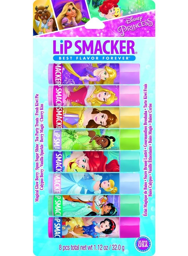 Disney Princess Flavored Lip Balm Party Pack 8 Count, Clear, For Kids