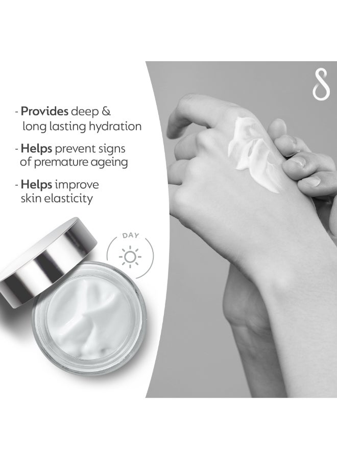 Anti-Age Care Elasticity Boosting Day Cream for Face, Collagen Boosting Cream for Women, Reduces Appearance of fine Lines And Wrinkles, Moisturizes Skin, Suitable for All Skin Types, 50ml - image 4