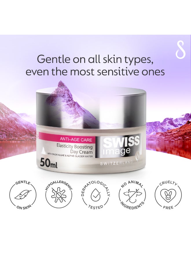 Anti-Age Care Elasticity Boosting Day Cream for Face, Collagen Boosting Cream for Women, Reduces Appearance of fine Lines And Wrinkles, Moisturizes Skin, Suitable for All Skin Types, 50ml - image 5