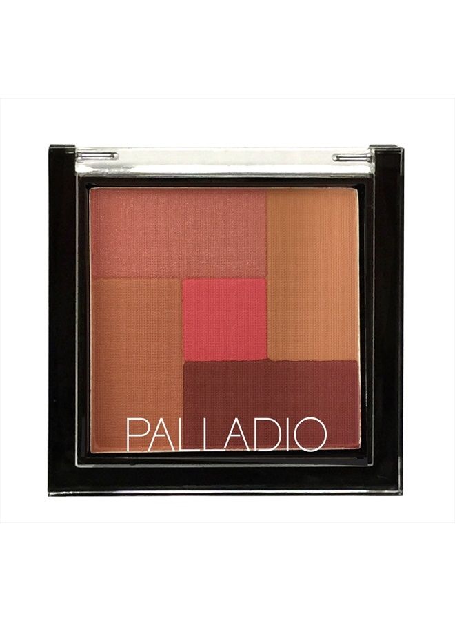 2-In-1 Mosaic Blush and Bronzer, Silky Smooth Face Makeup Pressed Powder, Five Color Hues from Shimmering Pinks to Golden Browns, Rich Pigmented Shades, Flawless Finish, Pink Truffle, 0.3 Oz