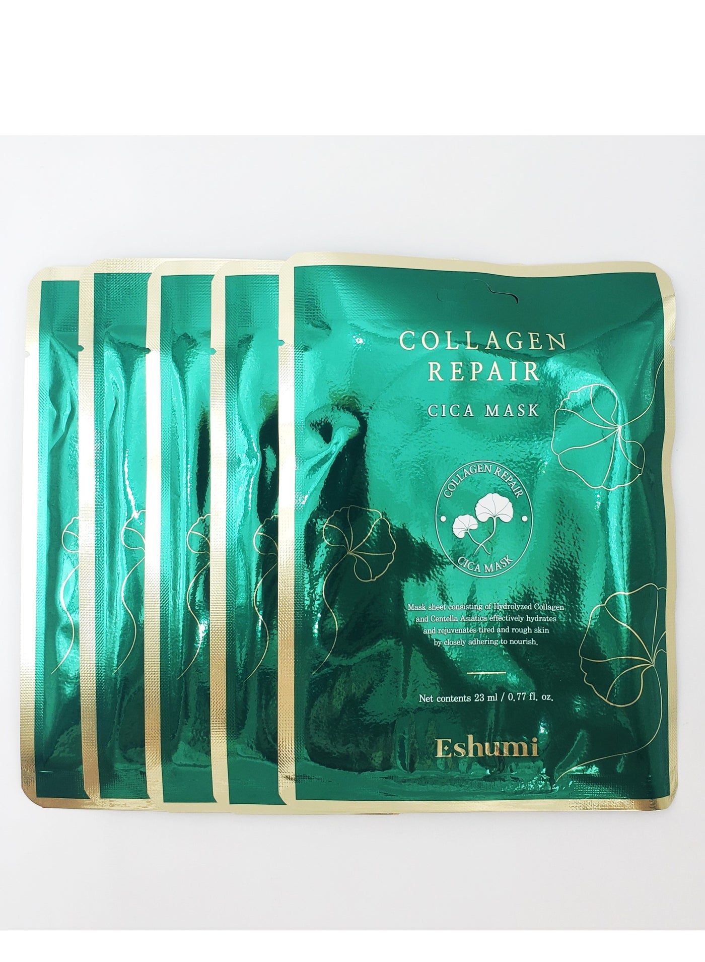 Korean product  collagen repair cica mask sheet - consisting of hydrolyzed Collagen and centella asiatica effectively hydrates and rejuvenates tired and rough skin by closely adhering to ourish