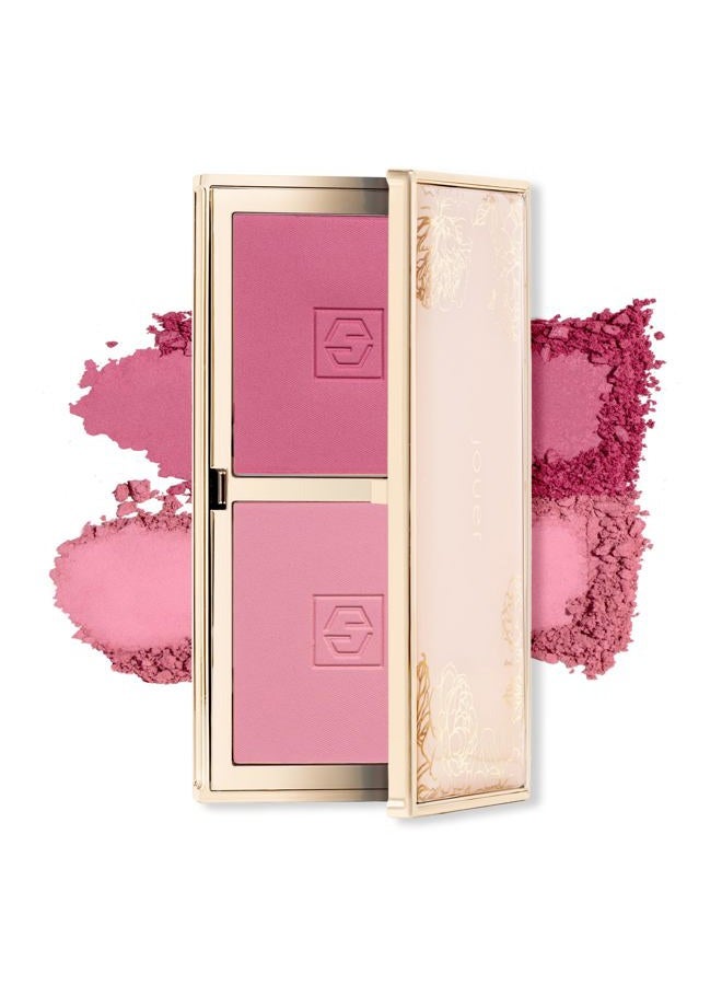 Blush Bouquet Duo 2 Shade Blush Palette High Pigment Powder Natural Flush Beauty Cosmetics Vitamin E Talc-Free Paraben, Gluten & Cruelty Free