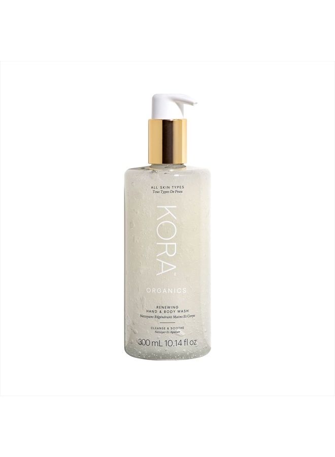 Renewing Hand & Body Wash | Cleanse & Moisturize | Certified Organic | Cruelty Free | 10.14 fl oz