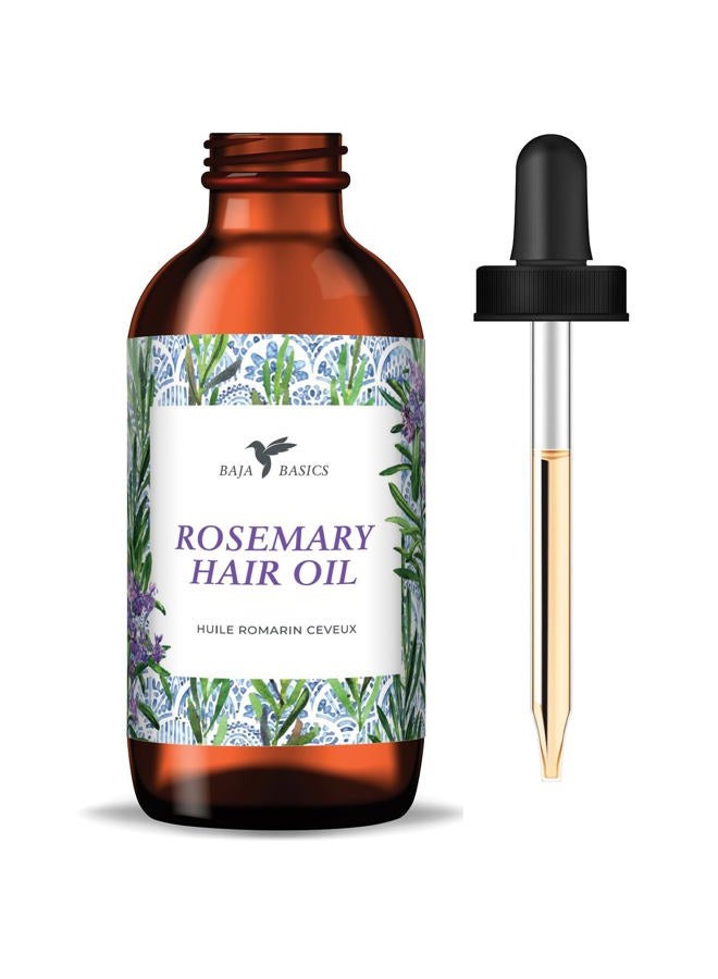 Organic Rosemary Oil: Hair Growth, Moisturizing for Split Ends & Dry Scalp, Hair Strengthening, All Hair Types, 2 oz