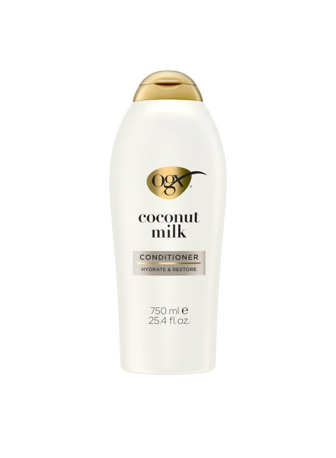 Nourishing + Coconut Milk Conditioner, Hydrating & Restoring Conditioner Moisturizes for Soft Hair After the First Use, Paraben-Free, Sulfate-Free Surfactants, 25.4 fl. oz