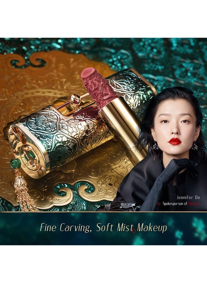 Blooming Rouge Love Lock Lipstick Long-Lasting Sculpting Lipstick Misty Matte Finish Lightweight Nourishing for Everyday Use (M1666 Bed of Roses)