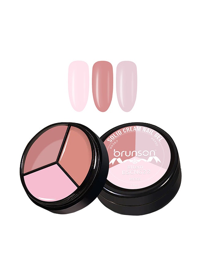 3Colors 3 in 1 Nail UV Gel Polish Cream Gel Nail Polish Soak off Solid Color Gel Nail Art Manicure Gel 15ml BSCNG22