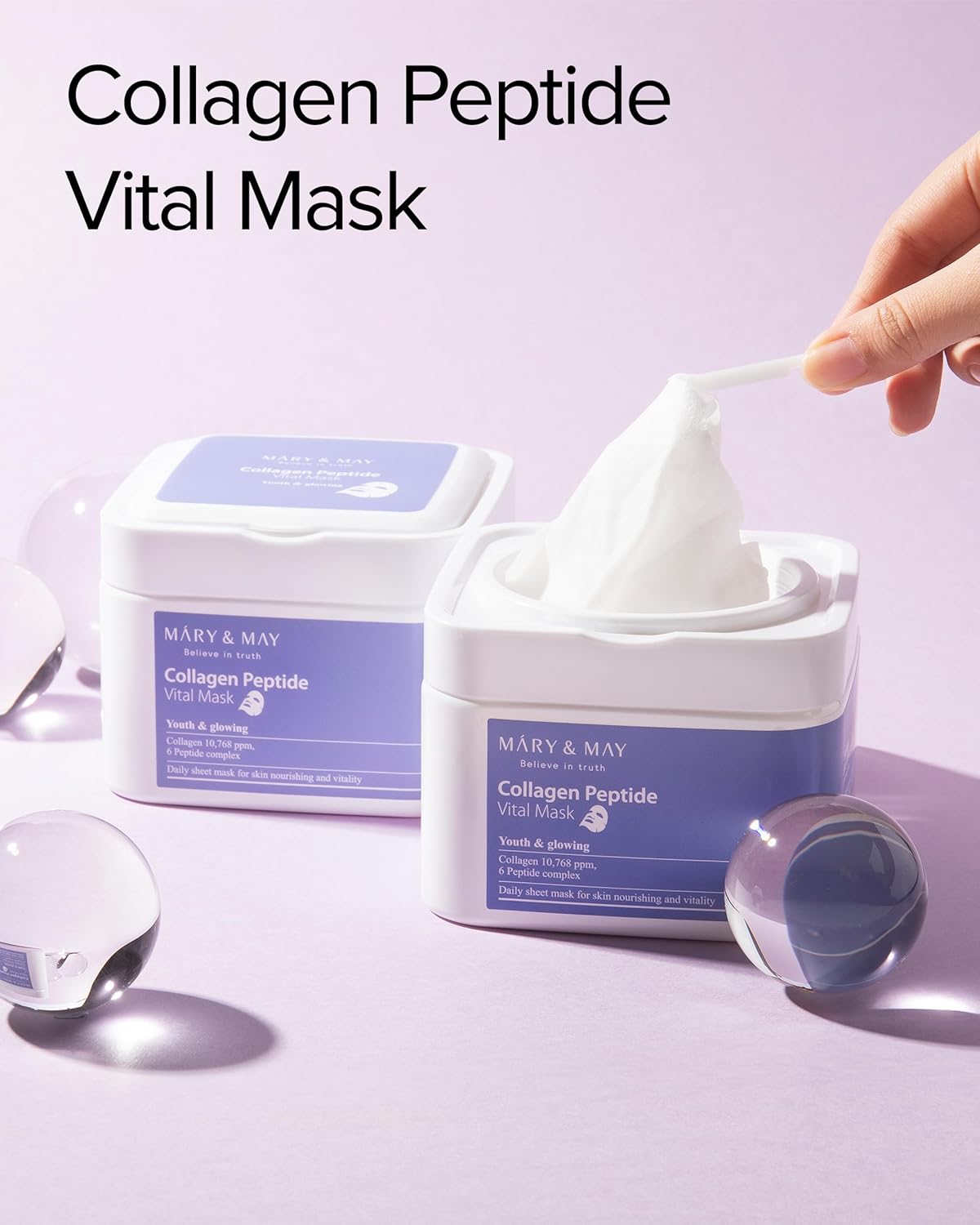 Collagen Peptide Vital Mask - Daily Pull-Out Sheet Mask for Youthful Skin - image 2