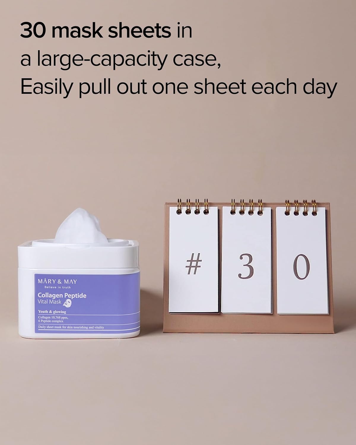 Collagen Peptide Vital Mask - Daily Pull-Out Sheet Mask for Youthful Skin - image 3