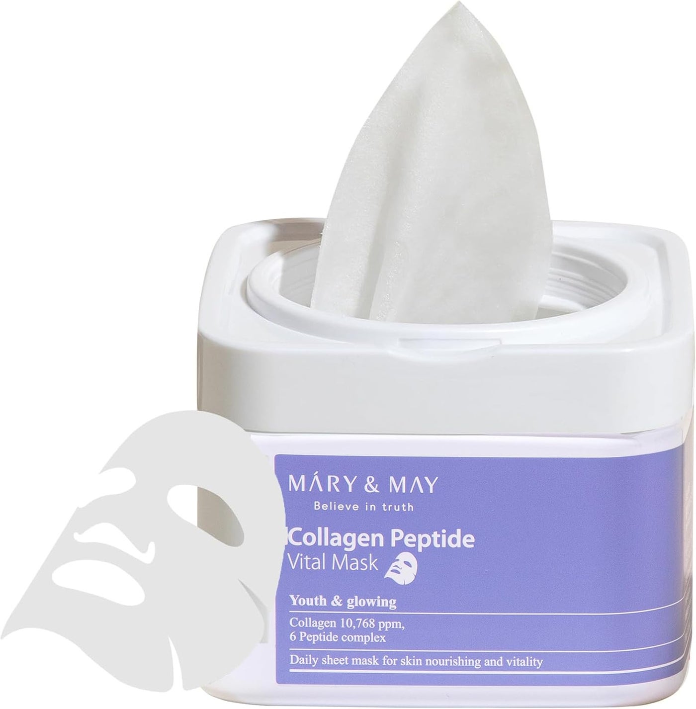 Collagen Peptide Vital Mask - Daily Pull-Out Sheet Mask for Youthful Skin
