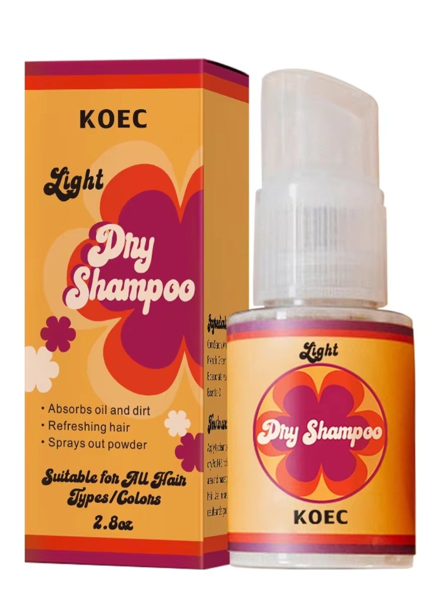 79g Light Dry Shampoo Oil Control No Wash Hair Fluffy Spray Volumizing Dry Shampoo Spray for Daily Use Refreshing Hair Spray Dry Shampoo