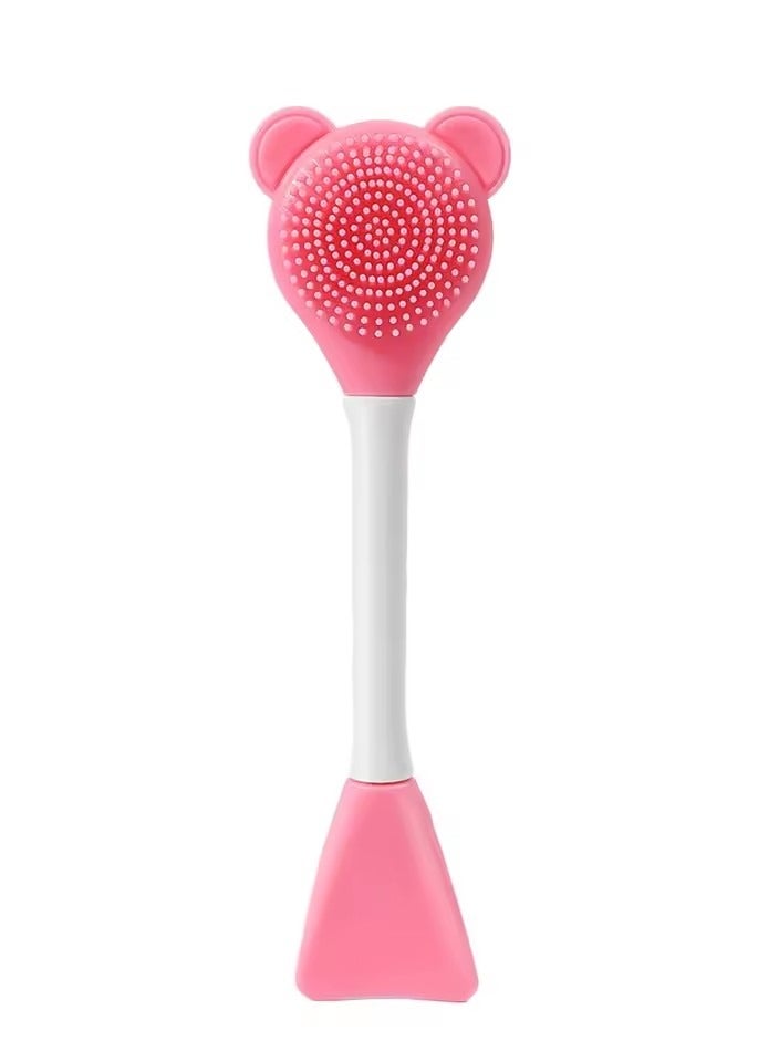 Double Head Facial Mask Brush Silicone Applicator Spatula Spoon Stirring Stick Women Skin Facial Cleansing Care Home Makeup Tools