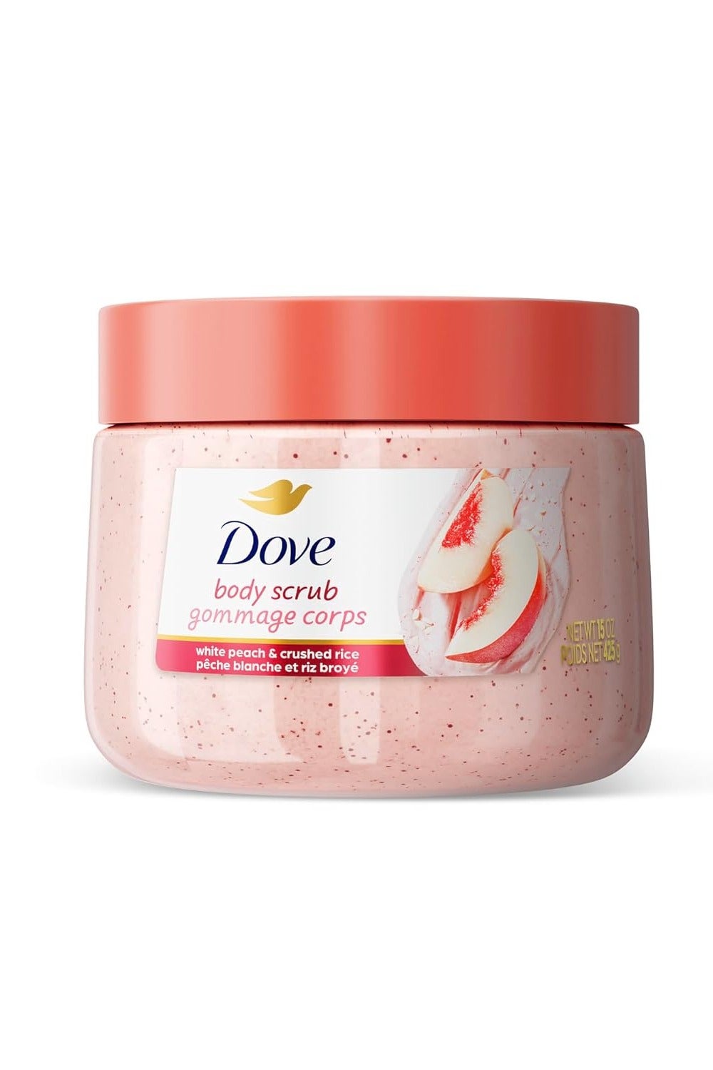 Dove White Peach & Crushed Rice Body Scrub 425gm