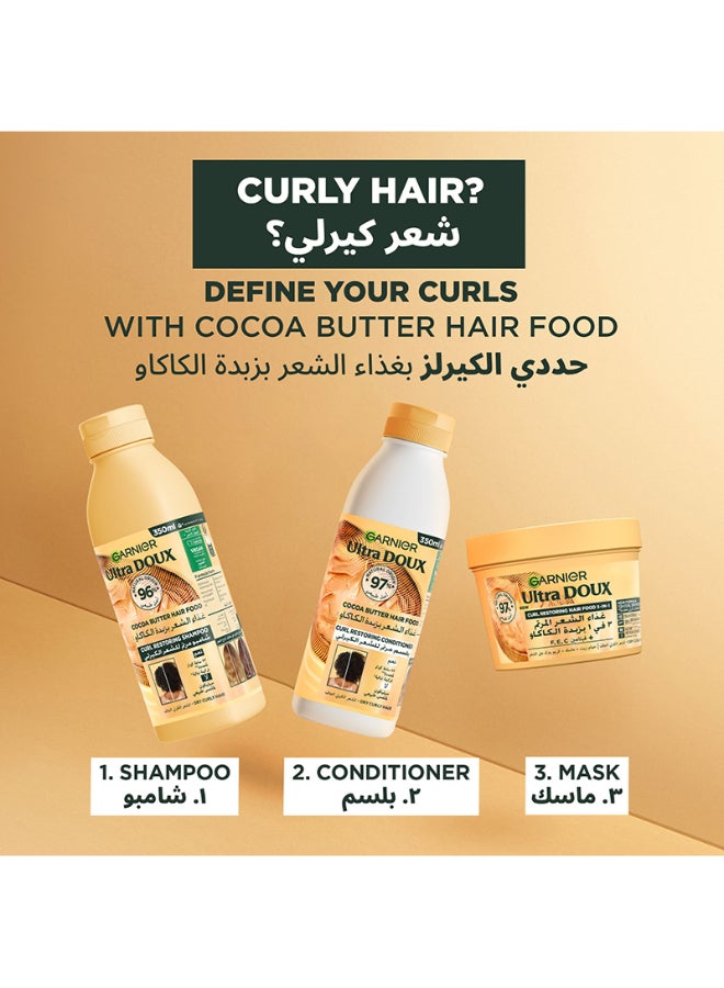 Ultra Doux Hair Food Curls Restoring Cocoa Butter Hair Food Conditioner for Dry Curly Hair 350ML - image 6