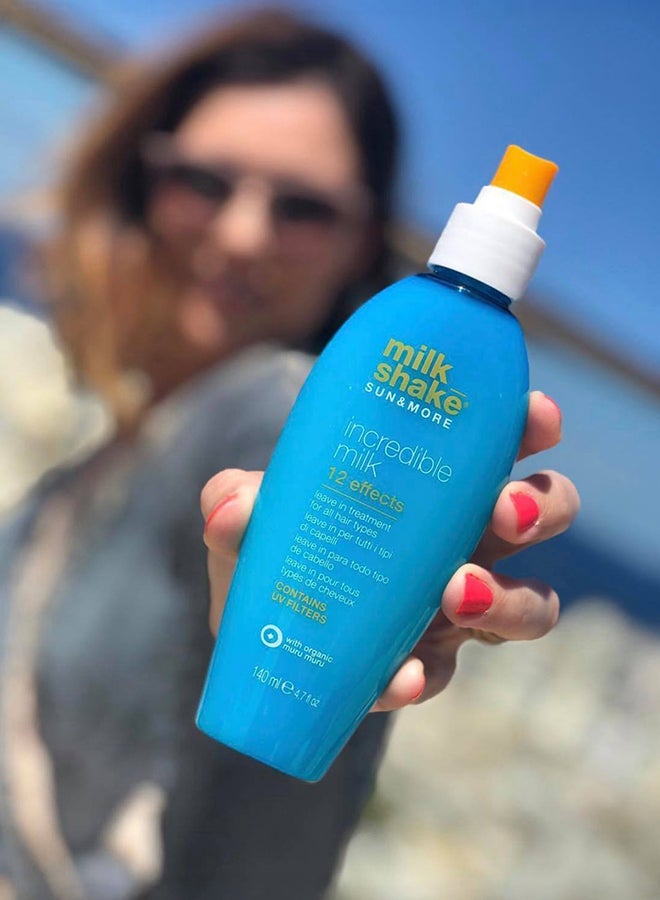 12-Benefit Sun & More Leave-In Spray Milk with UV Filters - Detangles, Controls Frizz & Protects Hair from Sun, Salt & Chlorine Damage (140 ml) - image 5
