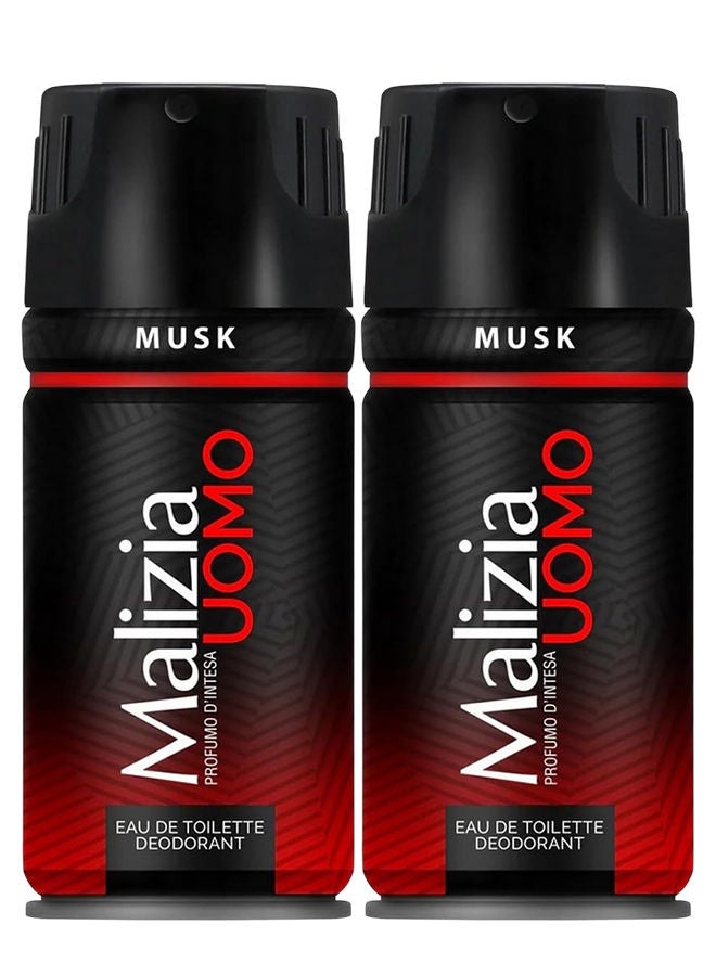 Uomo Deodorant Musk 2x150ml