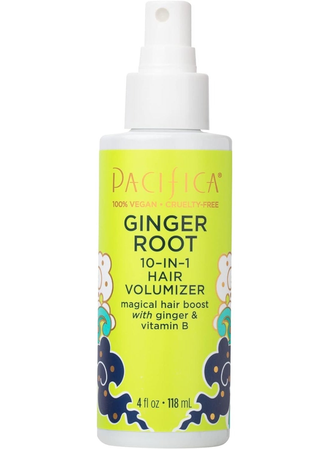 Pacifica Beauty Ginger Root 10 in 1 Hair Volumizing Spray(Vegan & Cruelty Free), Coconut Vanilla, 4 Fl Oz
