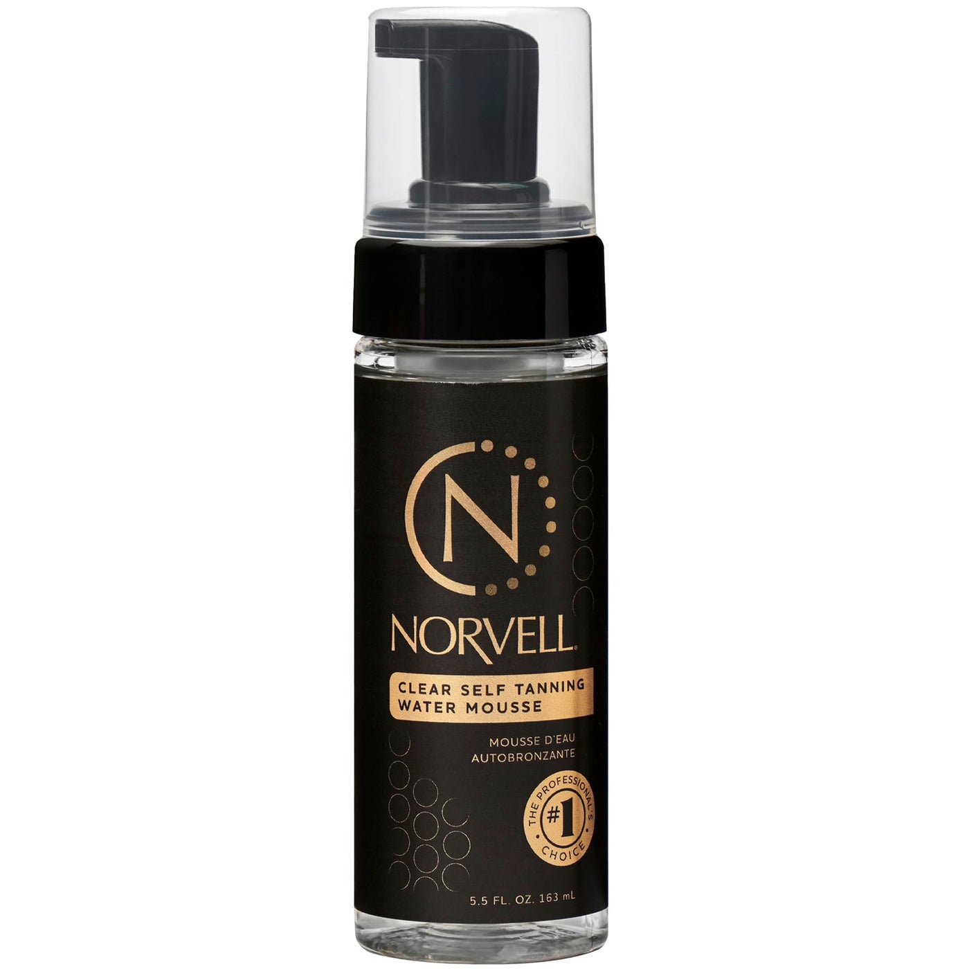 Norvell Essentials Clear Self Tanner Water Mousse 5.8 fl oz Raspberry Almond â€“ Lightweight Self Tanning Foam for Streak Free Natural Fake Tan, Body Bronzer with Vitamin C & E