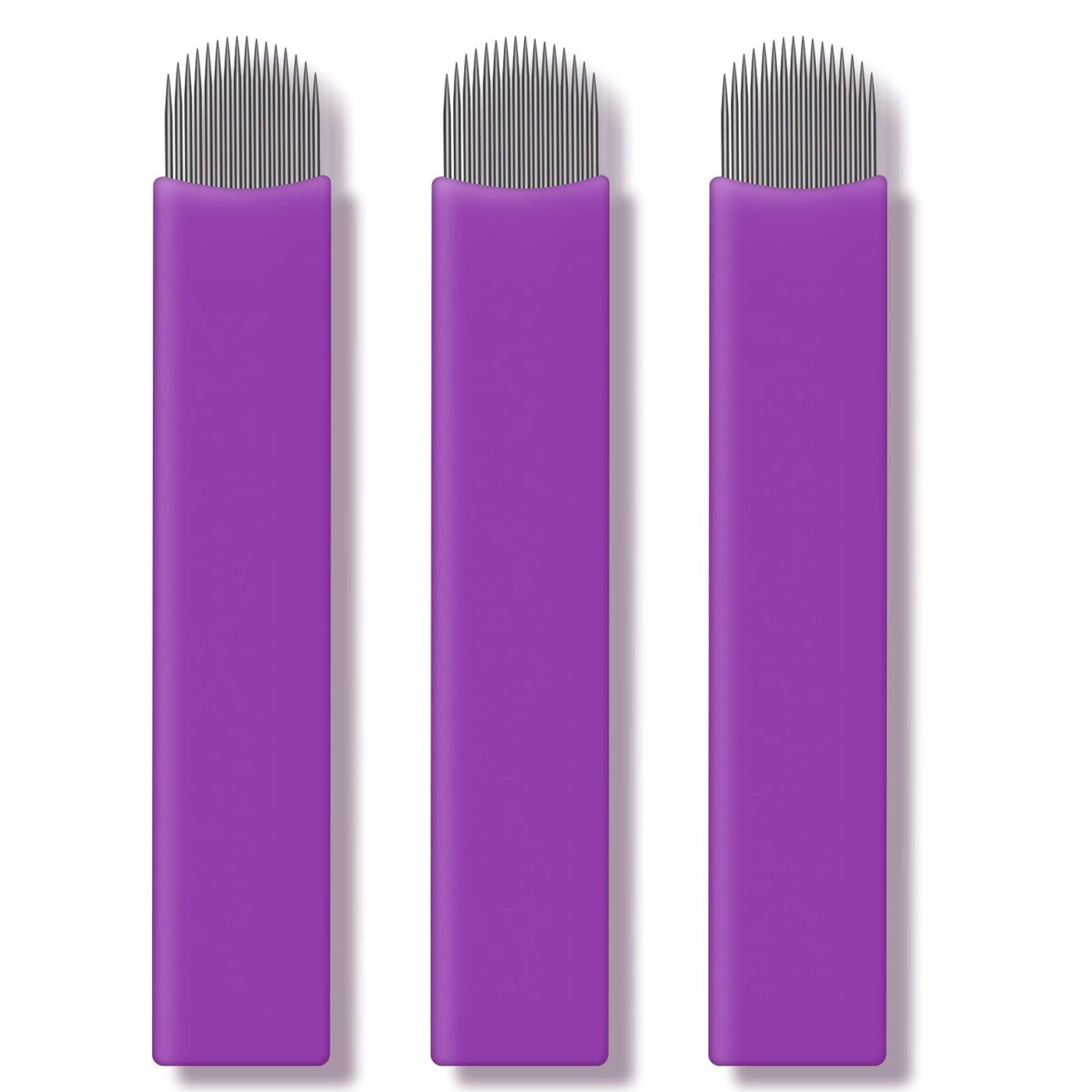 50pcs Purple Microblading blades Nano U shape 0.16mm Semi Permanent Makeup Eyebrow Tattoo needles (16U)