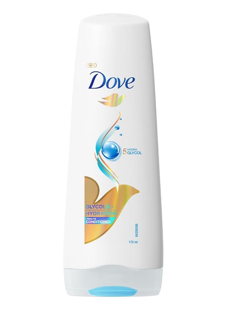 Glycolic + Hydration Floral Conditioner For Dry Hair 175 Ml With 5% Hydra-Glycol For Upto 100 Hours Of Hydrated, Fluid Hair., 1 Count