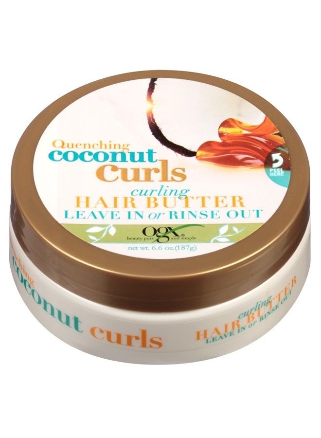 Ogx Quenching Coconut Curls Curling Hair Butter 6.6oz (2 Pack)