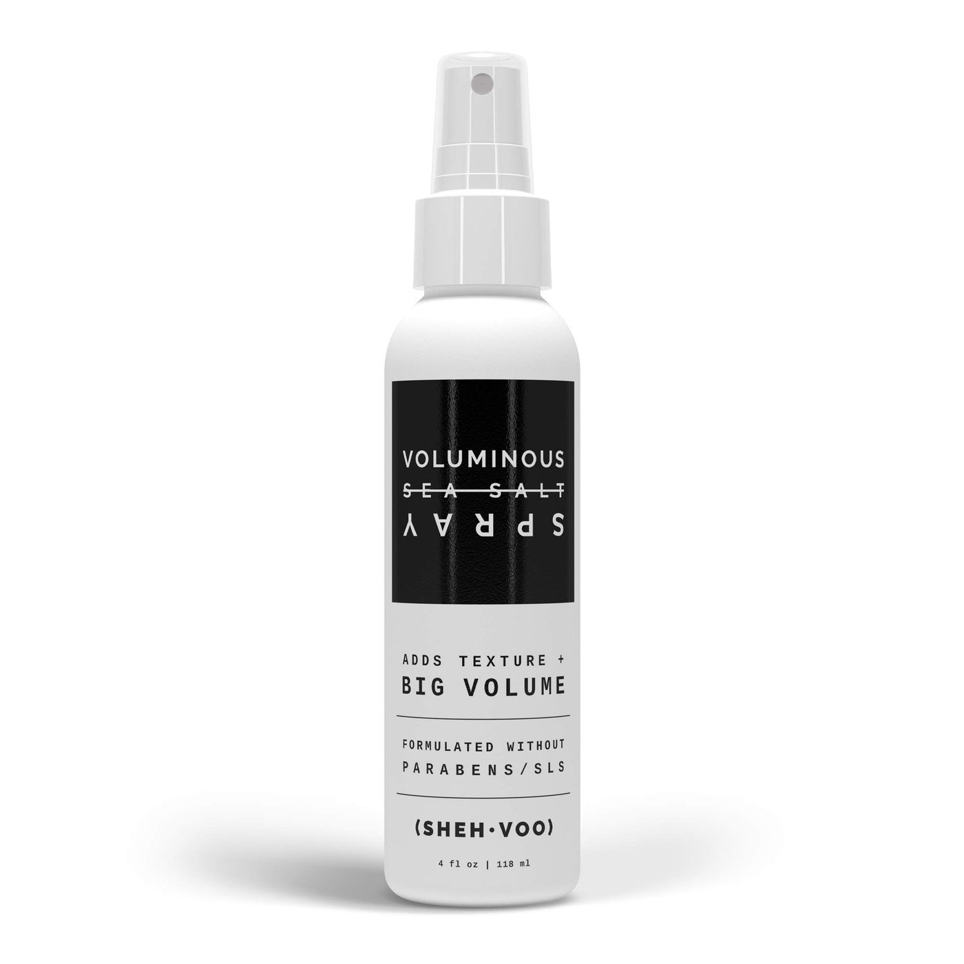 (SHEHâ€¢VOO) Sea Salt Spray - Voluminous Texturizing Spray - UV + Heat Protection - Paraben & SLS Free (4 fl oz)