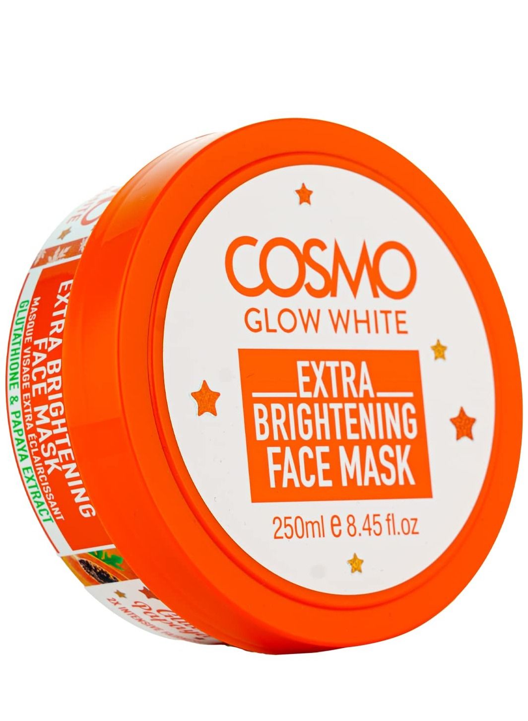 Cosmo Glow White Extra Brightening Face Mask 250ml, Skin Care, Glutathione and Papaya Extract, Skin-brightening Mask, For Men and Women