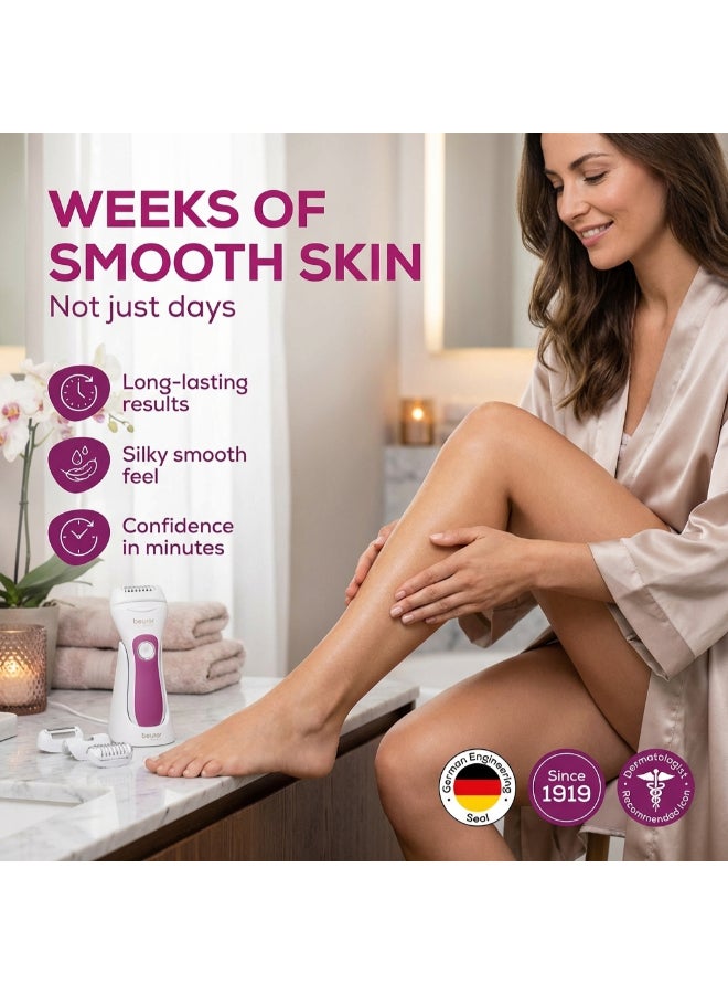 HL 76 Epilator | 2-in-1 Epilation and Shaving | Wide Flexible Epilator Head with 42 Tweezers | Ergonomic, Cordless and Easy to Operate | Waterproof | LED Light | 3 Years Warranty - image 2