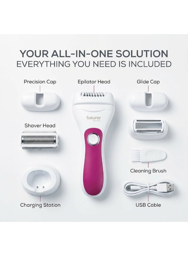 HL 76 Epilator | 2-in-1 Epilation and Shaving | Wide Flexible Epilator Head with 42 Tweezers | Ergonomic, Cordless and Easy to Operate | Waterproof | LED Light | 3 Years Warranty - image 3