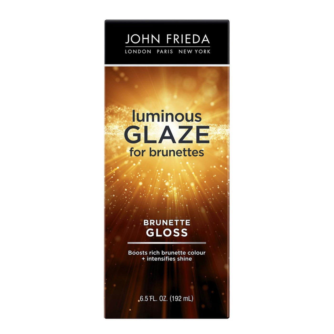 John Frieda Luminous Glaze Clear Shine Hair Gloss, Enhances Color and Adds Gloss for a Reflective Sheen on Color-Treated or Natural Hair, Smooths Hair to a Glossy Shine, 6.5 Oz, Pack of 2
