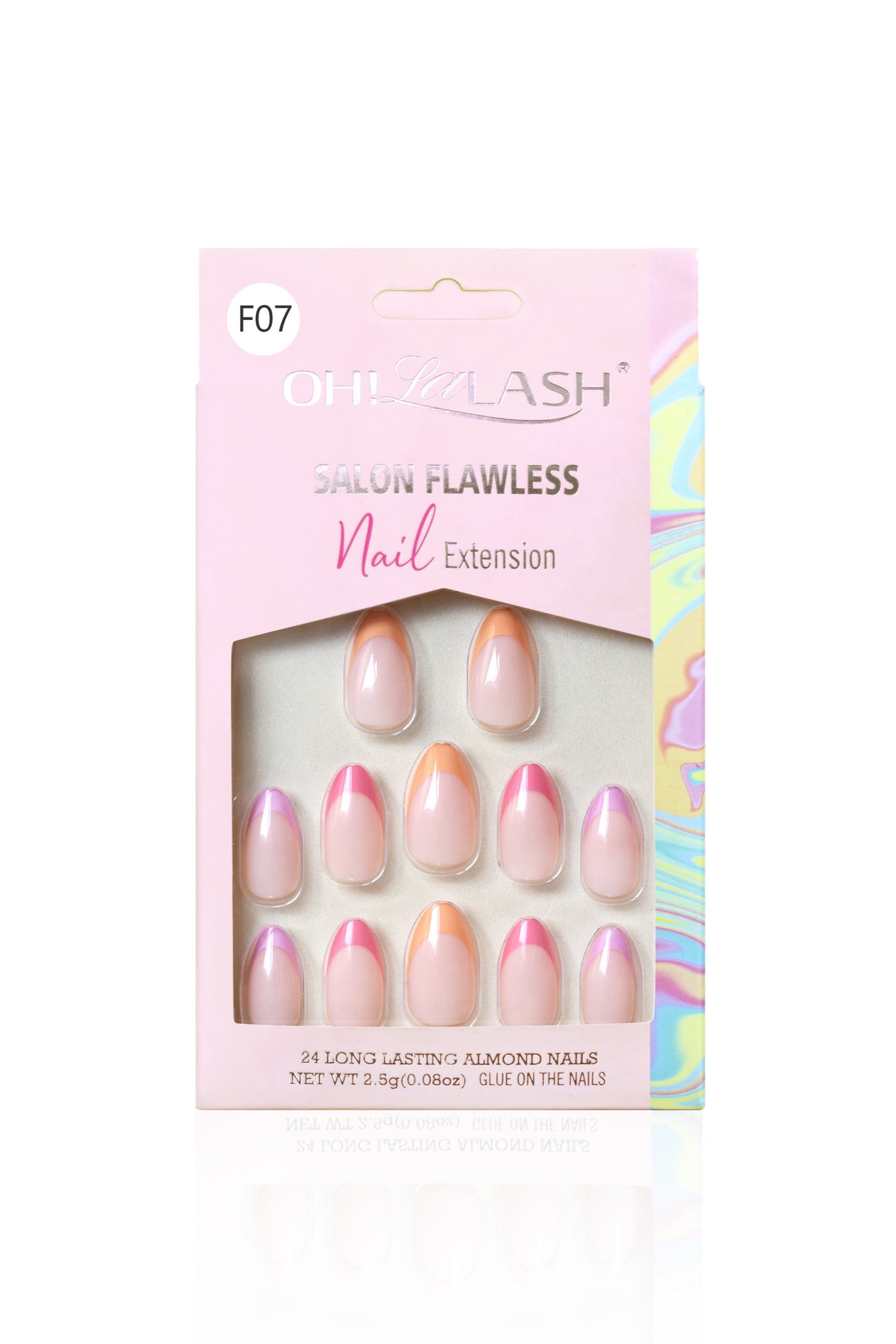 Colorful French Nail Patches -A vibrant appearance