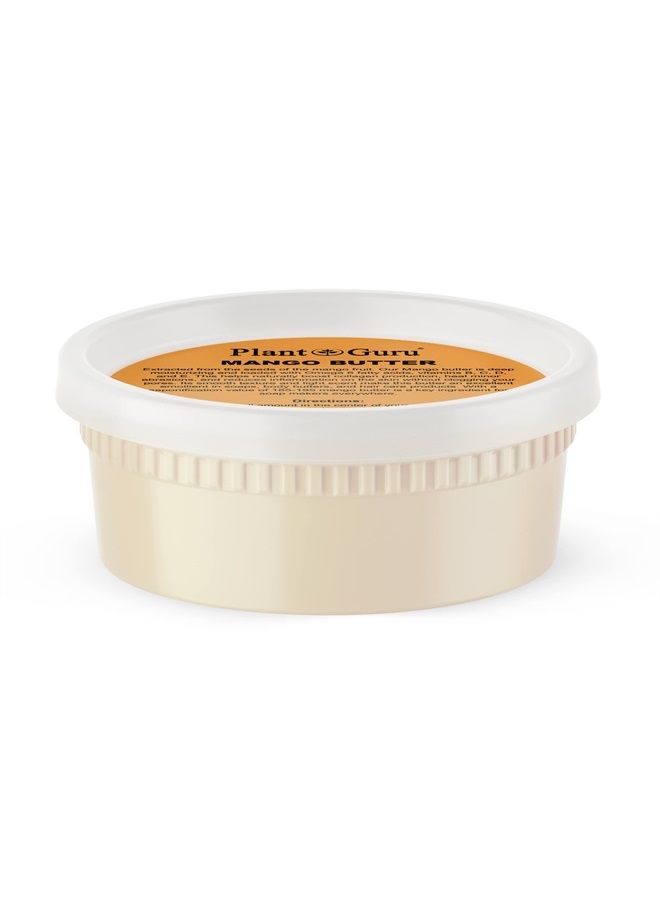Raw Mango Butter 8 oz. - 100% Pure Natural Unrefined - Great for Skin, Body and Hair Growth. DIY Soap Making, Body Butter, Lotions and Creams.